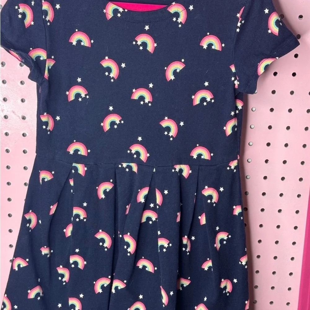 Gap Navy Dress with Rainbows. Good Condition. Size 6/7